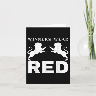 Carte Les gagnants portent Red Funny Spirit Wear Team Ga