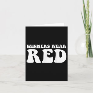 Carte Les gagnants portent Red Team Spirit Game Concours
