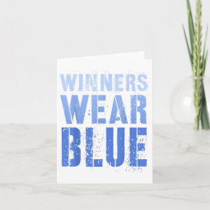 Carte Les gagnants vintages portent Blue Go Team War Jeu