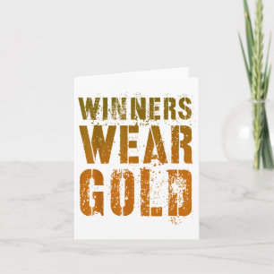 Carte Les gagnants vintages portent de l'or Cheval Camp