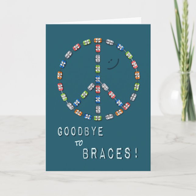 Carte Les garçons au revoir à Braces Félicitations Paix  (Devant)
