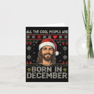Carte Les gens cool sont nés en décembre Christian Noël