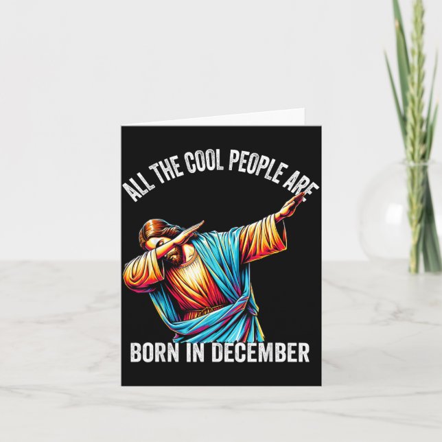 Carte Les gens cool sont nés en décembre Christian Noël (Devant)