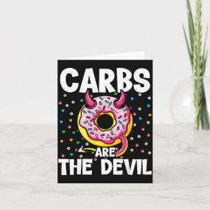 Carte Les glucides sont le diable Funny Donut Diet Résol