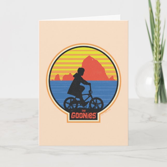 Carte Les Goonies Retro Mikey équitation Vélo Graphique (Devant)