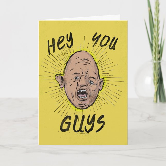 Carte Les Goonies Sloth Doodle "Hey les gars" (Devant)