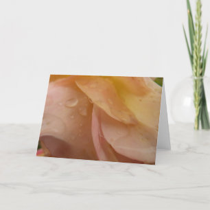 Carte Les gouttes de pluie sur les pétales Roses Peach F