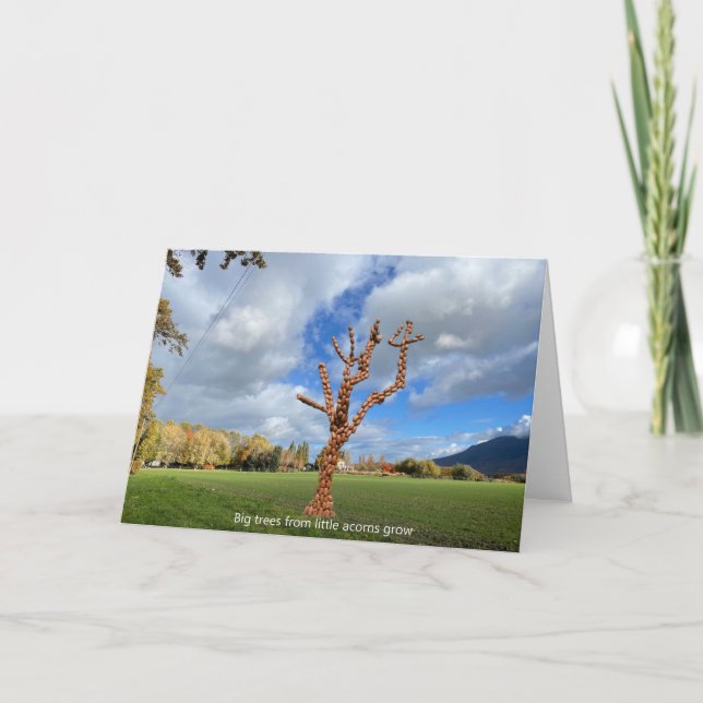 Carte Les grands arbres poussent à partir de petits glan (Devant)