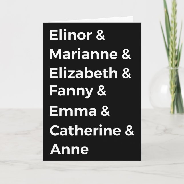 Carte Les héroïnes de Jane Austen I (Devant)