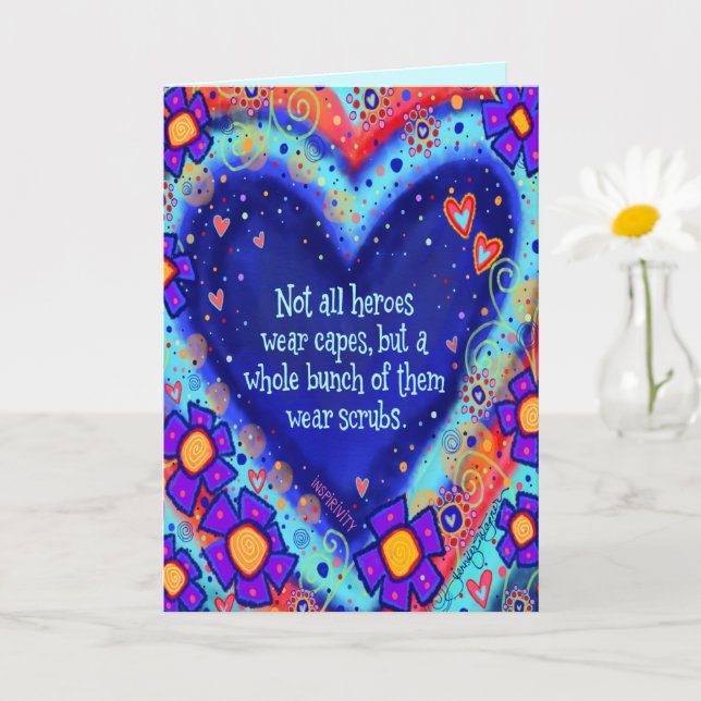 Carte ‘Les héros portent des coups de fouet’ Inspiribili (Petite plante)