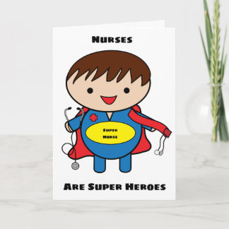 Carte Les hommes infirmières Super Héros Kawaii Personna