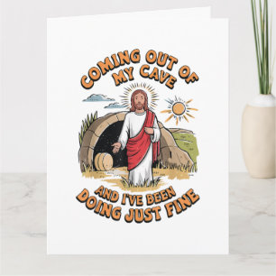 Carte Les hommes Jésus sortant de ma grotte