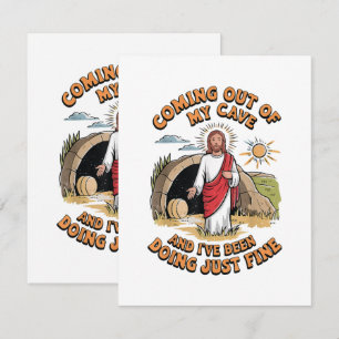 Carte Les hommes Jésus sortant de ma grotte