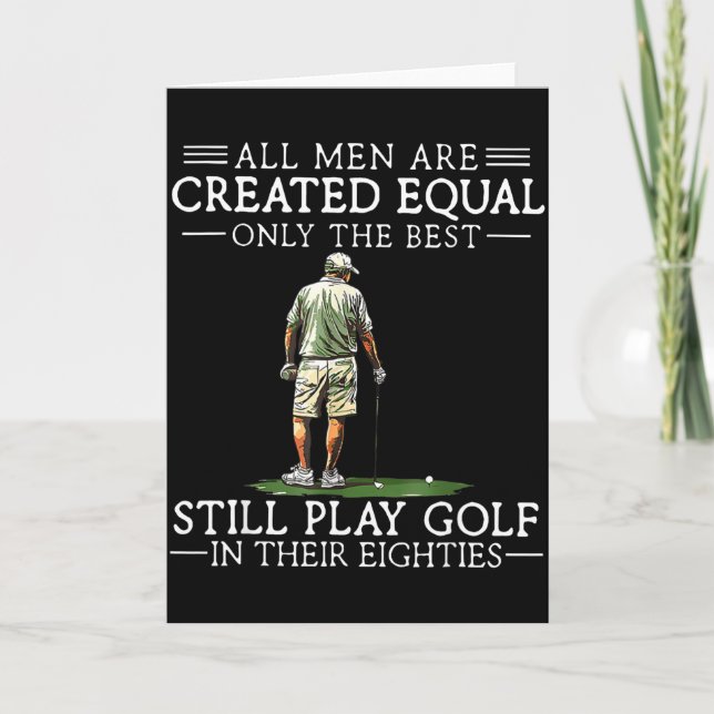 Carte Les hommes jouent au golf Eighties Drôle golfeur G (Devant)