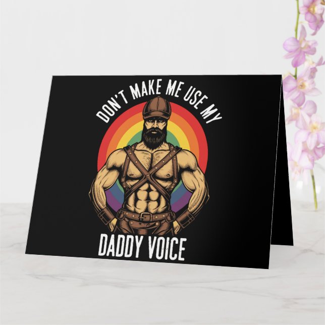 Carte Les hommes ne me font pas utiliser ma voix de papa (Orchidée)