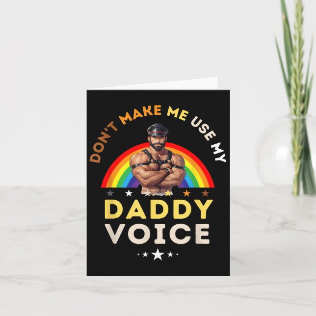 Carte Les hommes ne me font pas utiliser ma voix de papa (Devant)