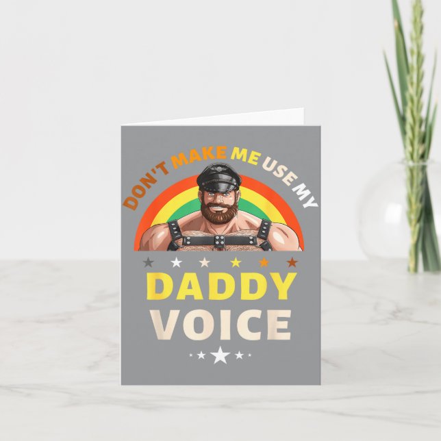 Carte Les hommes ne me font pas utiliser ma voix de papa (Devant)