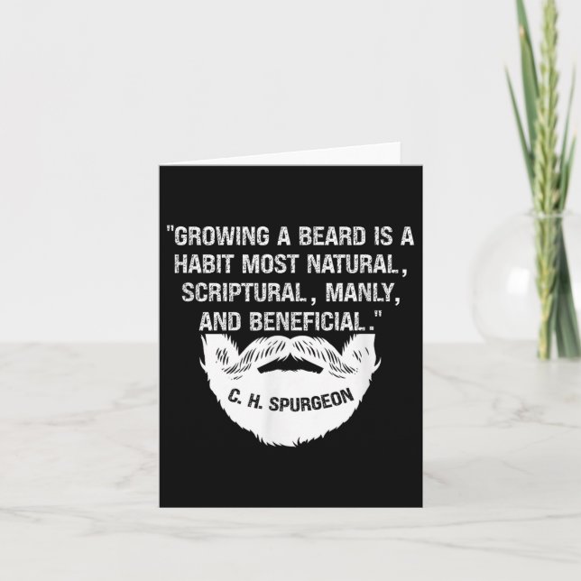 Carte Les Hommes Qui Cultivent Une Barbe Sont Naturelles (Devant)