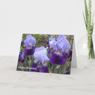 Carte Les Iris Violets Allemands Joyeux Anniversaire !