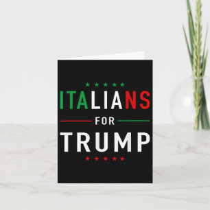 Carte Les Italiens Pour Trump Tee Pro Trump Italiano