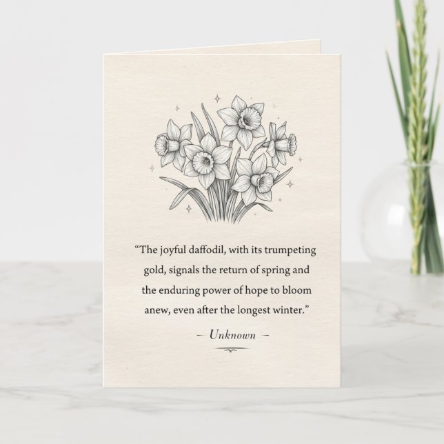 Carte Les jonquilles de mars (Devant)