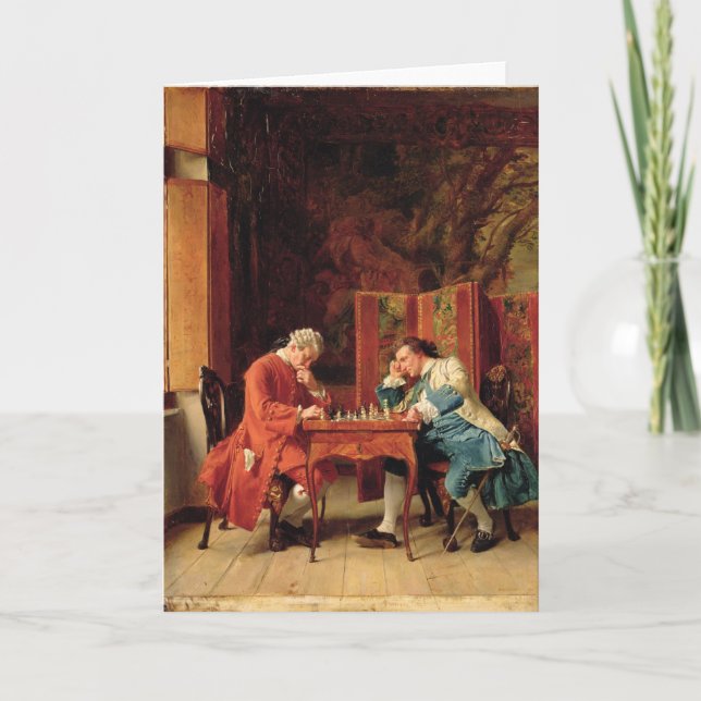 Carte Les joueurs d'échecs, 1856 (Devant)