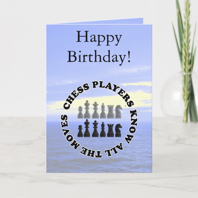 Carte Les joueurs d'échecs drôles savent tous les (Devant)