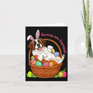 Carte Les lapins sont surestimés Pâques st bernard dans