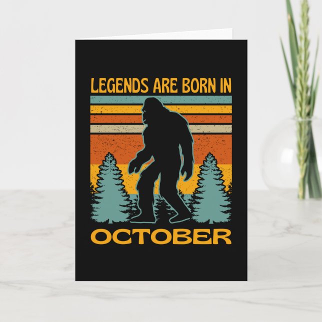 Carte Les Légendes Sont Nées En Octobre Bigfoot (Devant)