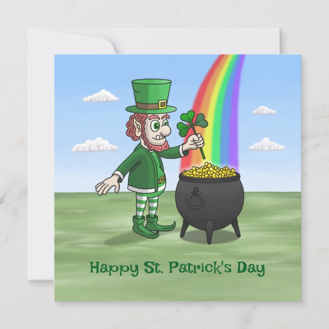 Carte Les Leprechauns Joyeux St. Patrick (Devant)