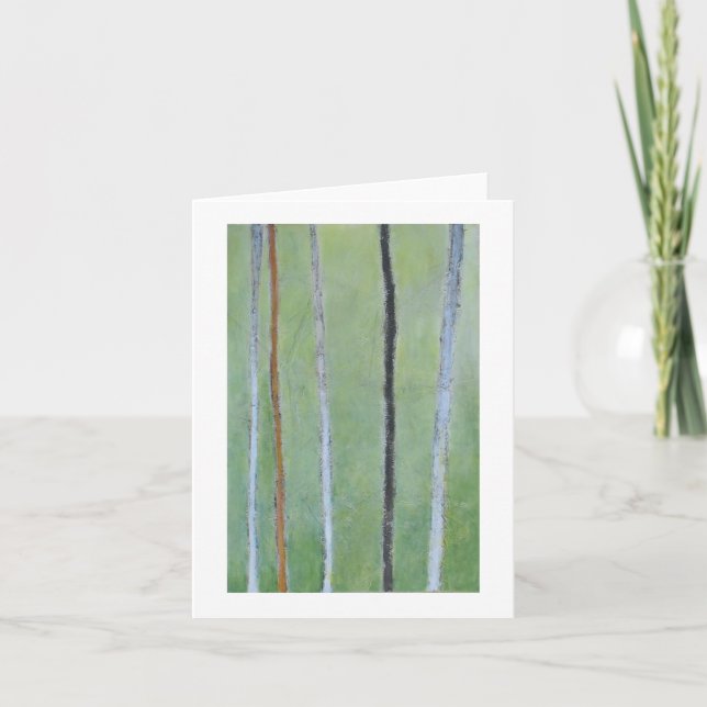 Carte Les lignes noires et blanches sur le vert (Devant)