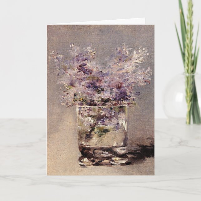 Carte Les Lilacs de Manet dans une sympathie de verre (Devant)