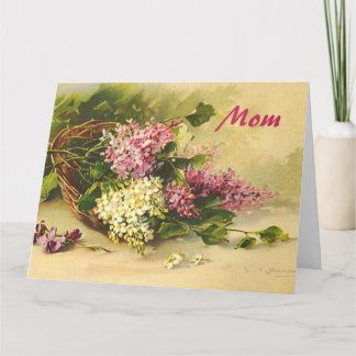 Carte Les Lilacs Vintages à la fête des mères de paniers