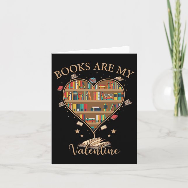 Carte Les Livres Sont Ma Saint Valentin Valentines Libra (Devant)