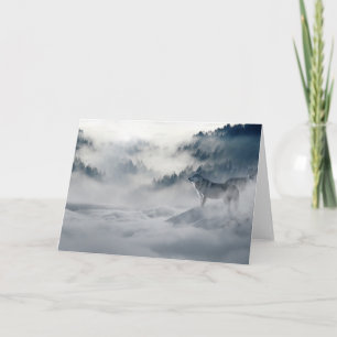Carte Les loups dans un paysage hivernal