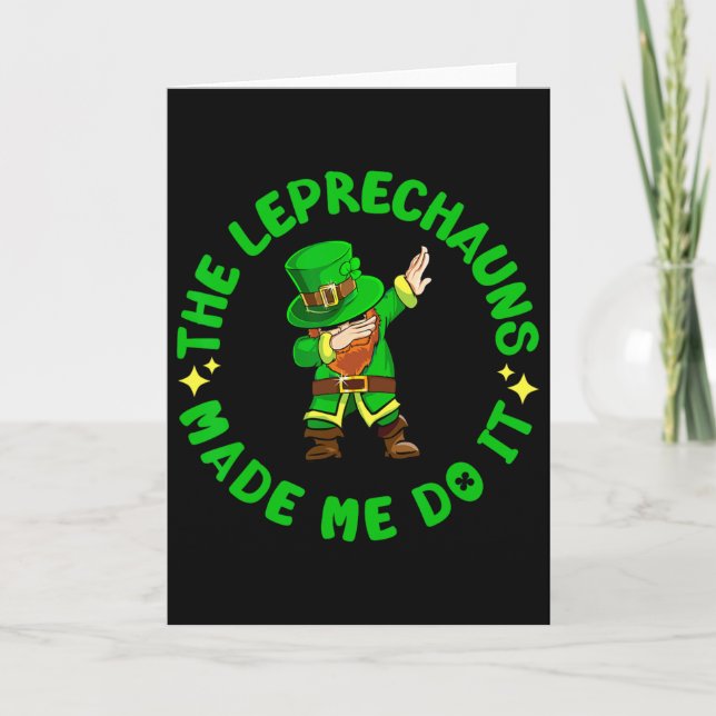Carte Les Lutins M'ont Fait Faire Ça Drôle St Patrick Da (Devant)