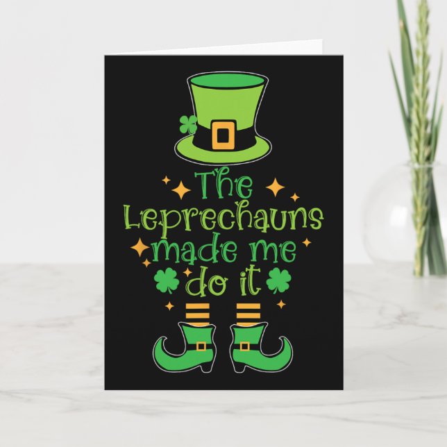 Carte Les Lutins M'ont Fait Faire Ça Drôle St Patricks D (Devant)