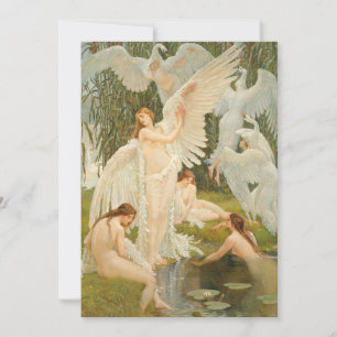 Carte Les Maidens du cygne Walter Crane