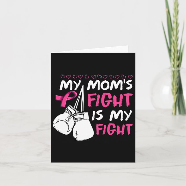 Carte Les mamans combattent Ma lutte Conscience du cance (Devant)