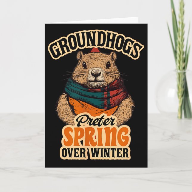 Carte Les marmottes préfèrent le printemps à la journée  (Devant)