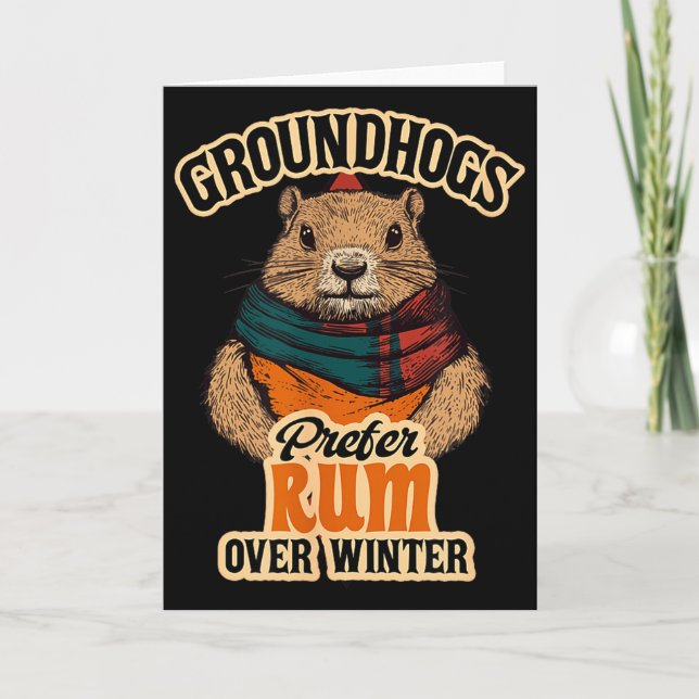 Carte Les marmottes préfèrent le rhum à l'hiver  (Devant)