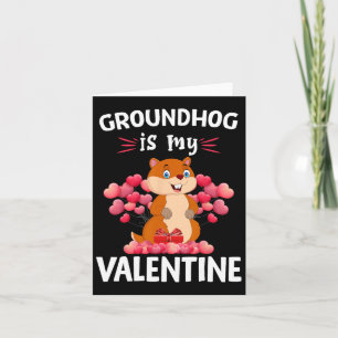 Carte Les marmottes sont ma Saint-Valentin Joyeuse Saint
