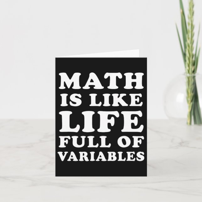 Carte Les Maths, c'est comme la vie Amusante Les maths E (Devant)