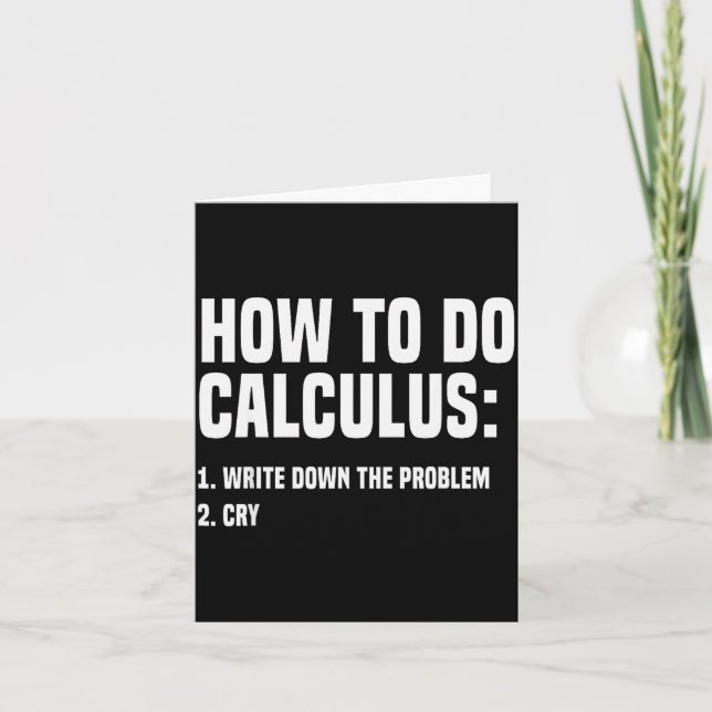 Carte Les maths drôles Comment faire du calcul Algèbre d (Devant)