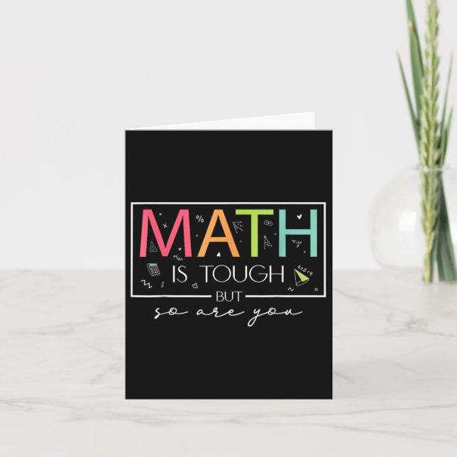 Carte Les Maths sont difficiles, mais vous êtes de retou (Devant)