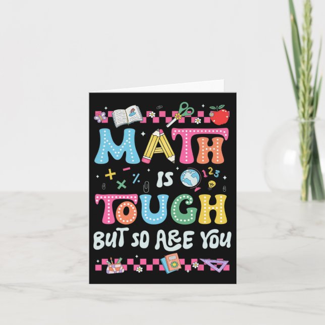 Carte Les maths sont dures mais vous aussi Retour au mat (Devant)