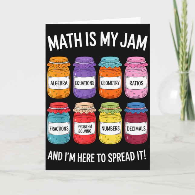 Carte Les Maths Sont Ma Passion Et Je Suis Là Pour Les R (Devant)
