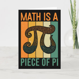 Carte Les maths sont un morceau de Pi Retro Pi Day Profe