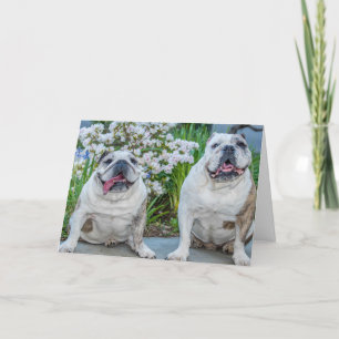 Carte Les meilleurs amis Bulldogs personnalisés
