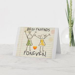 CARTE ***LES MEILLEURS AMIS POUR TOUJOURS ET JAMAIS** AN